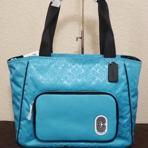 Coach Bags Coach Court Tote 78 Colorblock Signature Nylon Shoulder Bag Poshmark